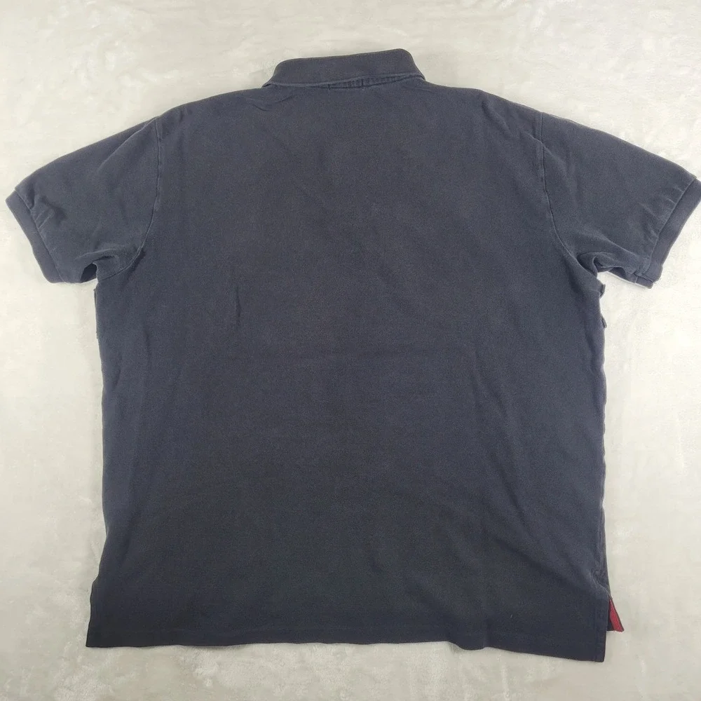 Polo Ralph Lauren Short Sleeve Polo Shirt Men's XXL Black Big Pony Marine Supply